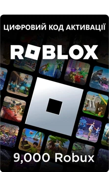 Карта пополнения Roblox Gift Card 9000 Robux | Роблокс 9000 Робукс (цифровой код активации)