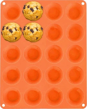 Форма Orion Sillinie для кексів силіконова помаранчева 29 x 23.5 x 2 см (151764) (8592381178581)