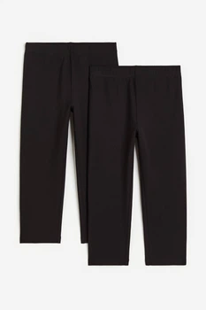 Лосины капри-бриджи набор 2 шт. для девочки H&M 1136784-001 146 см (10-11 years) Черный