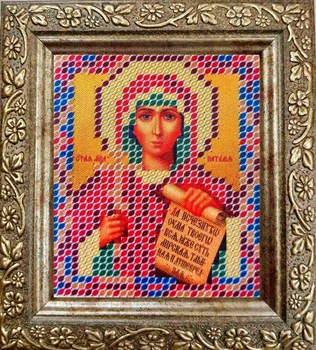 Набір для вишивання бісером ArtWork значок Св. Наталія НВТ 7023 6х7см із рамкою в комплекті