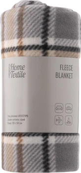 Плед Ardesto Fleece 100% поліестер сірий односпальний 130x160 см клітинка (ART0721PB)