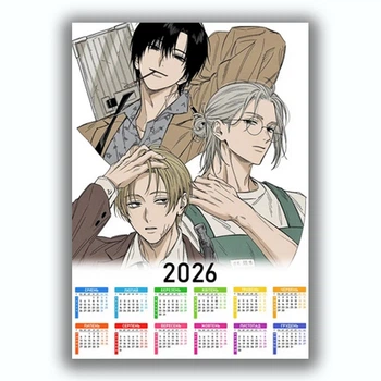 Календарь настенный аниме Дни Сакамото Sakamoto Days 42х29 см А3 (data_0092)
