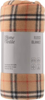 Плед Ardesto Fleece 100% полиэстер бежевый односпальный 130x160 см клетка (ART0722PB)