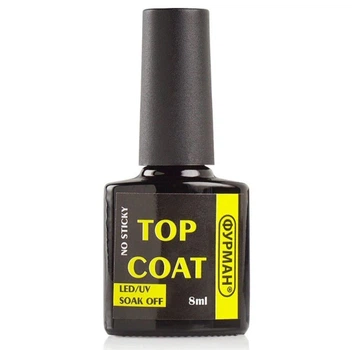 Рідкий Топ без липкого шару, без UV фільтра Furman Top Coat No Sticky 8 мл