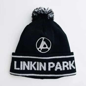 Шапка з бубоном Linkin Park чорна