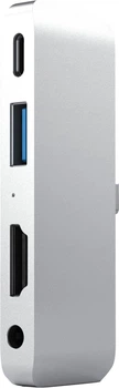 USB-хаб Satechi Aluminum Type-C Mobile Pro Hub Silver (ST-TCMPHS)
