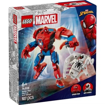 Конструктор LEGO Super Heroes Marvel Робот Людини Павука проти Анти-Венома 107 деталей (76308)