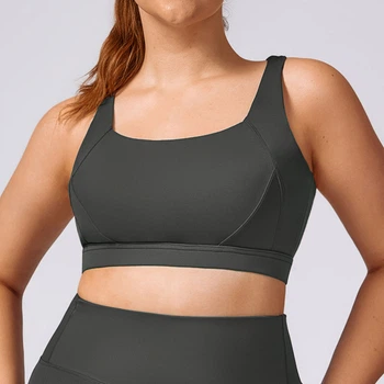 Женский топ для занятий спортом без застежек PLUS SIZE серый 74320 XXXL (56)