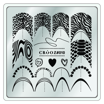 Пластина для стемпинга Crooz №10 "Френч"