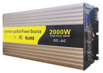 Автомобільний інвертор Uninterruptible Power Source 12В-220В 2000W із чистою синусоїдою