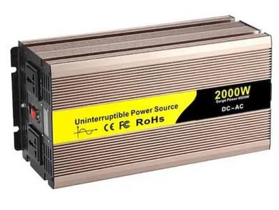 Перетворювач автомобільний інвертор Uninterruptible Power Source 12В-220В 2000W з чистою синусоїдою