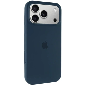 Чохол панель силіконовий Premium Silicone Case Full Cover Protective для Apple iPhone 17 Pro Max (6.9") Синій / Deep navy