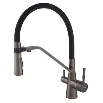 Смеситель для кухни графит матовый MIXXUS PREMIUM Magnet 021 (MI6975)