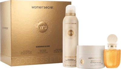 Zestaw kosmetyków pielęgnacyjnych Women'Secret Goddess Elixir Krem do ciła 200 ml + Olejek do ciła 100 ml + Pianka pod prysznic 200 ml (8436611103380)