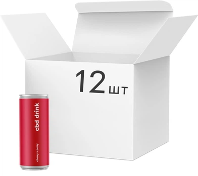 Упаковка лимонада Underwood Brewery Soda CBD Drink Cherry Perry 0.33 х 12 шт (4820224362410)