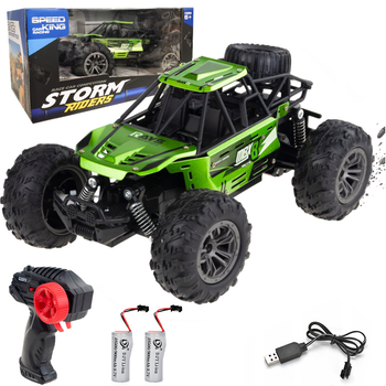 Машинка на пульте управления Big Monster Truck зеленого цвета (442288982)