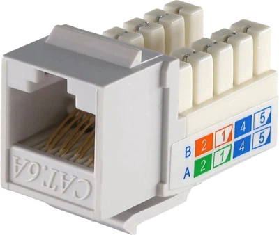 Модуль EPNew KeyStone RJ45 UTP cat 5e, 6, 6a Slim W - 16.6 мм Белый (GKTVM-U0WH)