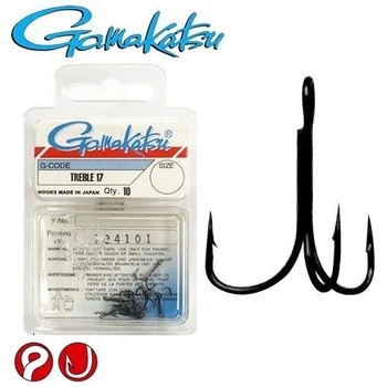 Крючок тройник Gamakatsu Treble 17 Black №012