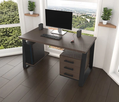 Комп'ютерний стіл з натурального дерева (ясен) Mister Loft Джорджія Wood 180*60*75
