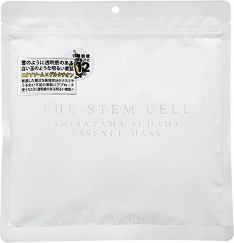 KOR JAPAN Shiratama Suhada Essence Mask тканевая маска со стволовыми клетками и экзосами, 30 шт