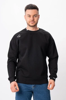 Свитшот принт K.O.R 86027 Черный (BLACK) 3XL
