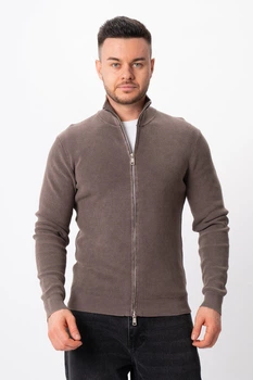 Кофта на замку кежуал Trend Collection 95059 Кавовий (COFFEE) L