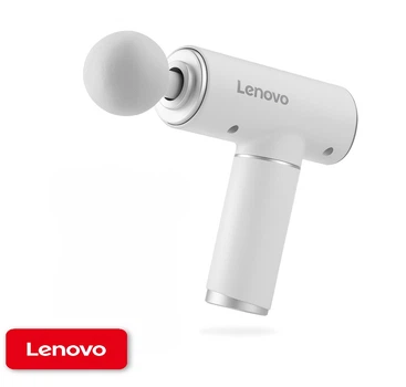 Перкуссионный массажер для мышц Lenovo Massage Gun - восстановления и релакса (6 насадок, 5 режимов, 1800 мАч,белый)
