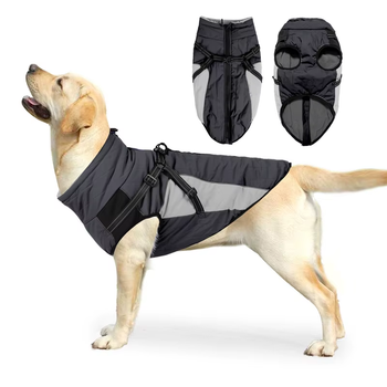 Водонепроницаемая куртка для собак Wan Talk Designer Winter Black Dog Jacket, M