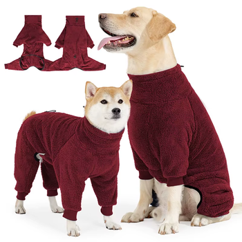 Флисовый комбинезон для собак Wan Talk Four-legged Pullover Dog Coat, Bordo, S