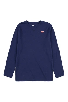 Вафельный лонгслив Термоджерси Levi's® Thermal Tee для мальчика Синий (892 pvu navy (110 (5A))