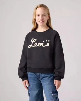 Толстовка на флисе для девочек с логотипом Levi's Черный (085 pvu jet black (104 (4A))