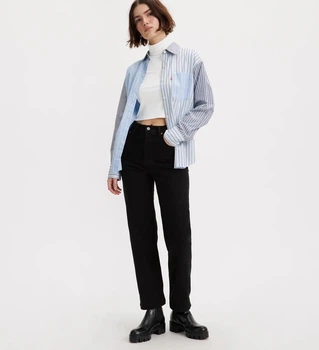Прямі джинси Levi's Ribcage Straight Ankle для дівчинки Чорний (312 pvu black (152 (12A))