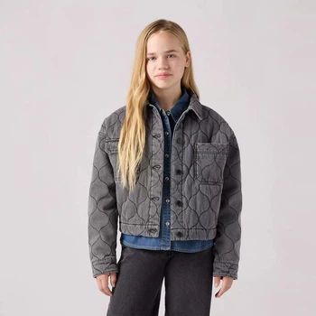 Стьобана куртка Levi's® Trucker для підлітків дитяча Сірий (097 pvu grey (158 (14A))