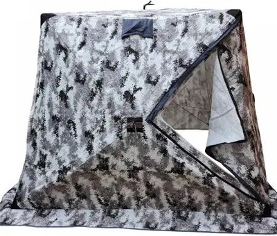 Палатка для зимней рыбалки Duster КУБ 240x240x210 см утепленная с выходом под печную трубу