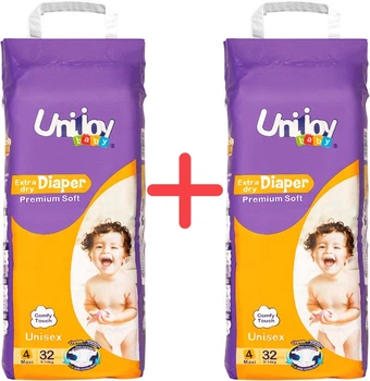 Упаковка подгузников Unijoy baby Soft L 9-14 кг 34 шт х 2 пачки (6998526216194_2)