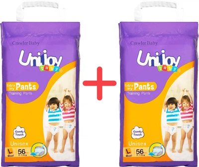 Упаковка трусиков-подгузников Unijoy baby Soft L 9-14 кг 56 шт х 2 пачки (6967252809062_2)