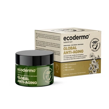 Крем Ecoderma для обличчя антивіковий з олією камелії та екстрактом індійської генціани 50 мл