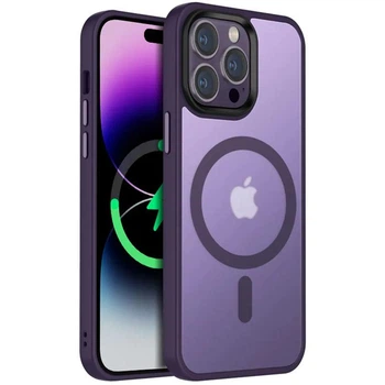 Противоударный Чехол Ummi Colorful with MagSafe для iPhone 14 Pro (6.1) Темно-фиолетовый / Dark Purple