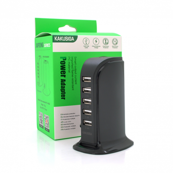 Мережевий зарядний пристрій iKAKU KSC-741 Jufeng Series Desktop 5xUSB 5V 2.4A 12W Black Box