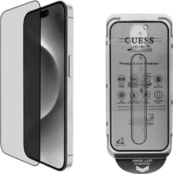 Захисне скло Guess Screen Protector Privacy 2.5D Outline для Apple iPhone 16 Pro Black (GUTGP16LBOKGCIP)