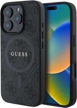 Панель Guess 4G Ring Classic Logo MagSafe для Apple iPhone 16 Pro Black (GUHMP16LG4GFRK)