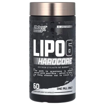 Жироспалювач Nutrex Research Lipo-6 Hardcore, 60 капсул для підтримки м'язової тканини