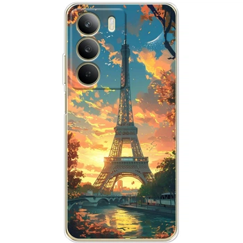 Силиконовый Чехол с Картинкой для Realme C71 Принт (Париж, Эйфелева Башня) (69058-ysm037)