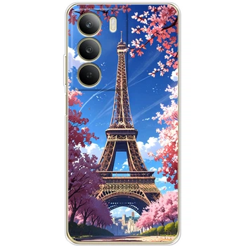 Силиконовый Чехол с Картинкой для Realme C71 Принт (Париж, Эйфелева Башня) (69058-ysm036)