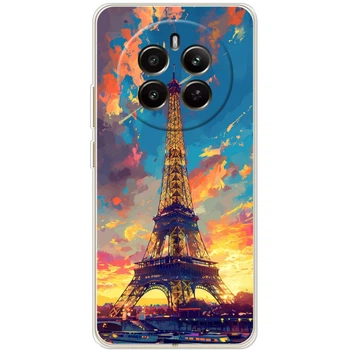 Силиконовый Чехол с Картинкой для Realme 12 4G Принт (Париж, Эйфелева Башня) (65581-ysm038)