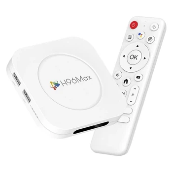 Смарт приставка H96 Max M1 Plus 4/32 GB Allwinner H618 Android 14.0 WiFi 2.4/5+BT голос