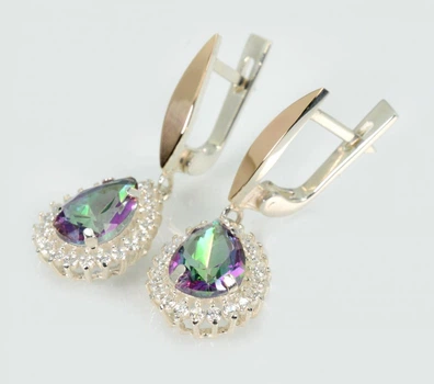 Срібні сережки з фіанітами Silver Style 275с