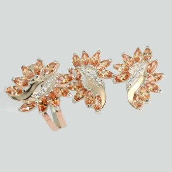 Серебряный комплект с золотыми пластинами Silver Style 170/2