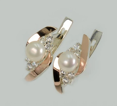Серьги серебряные с жемчугом Silver Style 106с