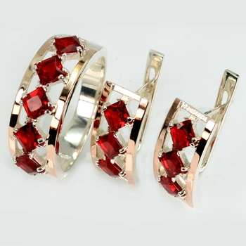 Серебряный набор с золотыми пластинами Silver Style 162
